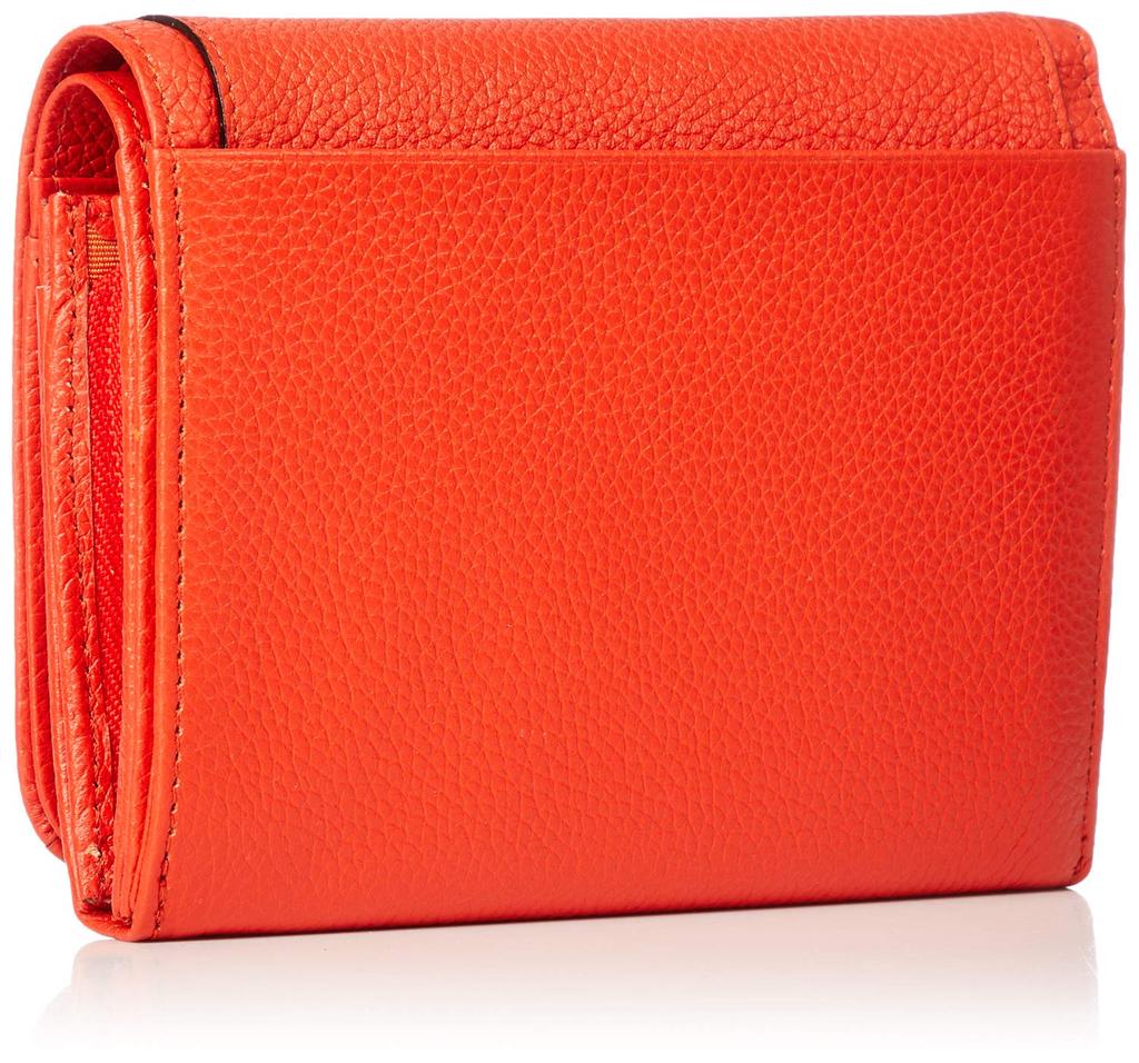 Marie Claire Women's Bifold Wallet, Genuine Leather, Zippered Coin Purse, Large Capacity, Brand: Carrousel 88649-52, Orange