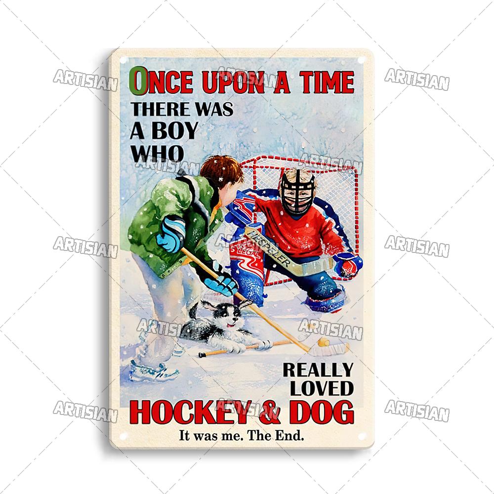 Artisian SPORT Metal Sign Hockey Tin Poster Football Decorative Plate Basketball Baseball Tin Plaque  Wall Decor Garage Bar Pub