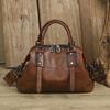 Retro Women's Bag Genuine Leather Large Capacity Handbag Soft Cowhide Versatile Shoulder Bag