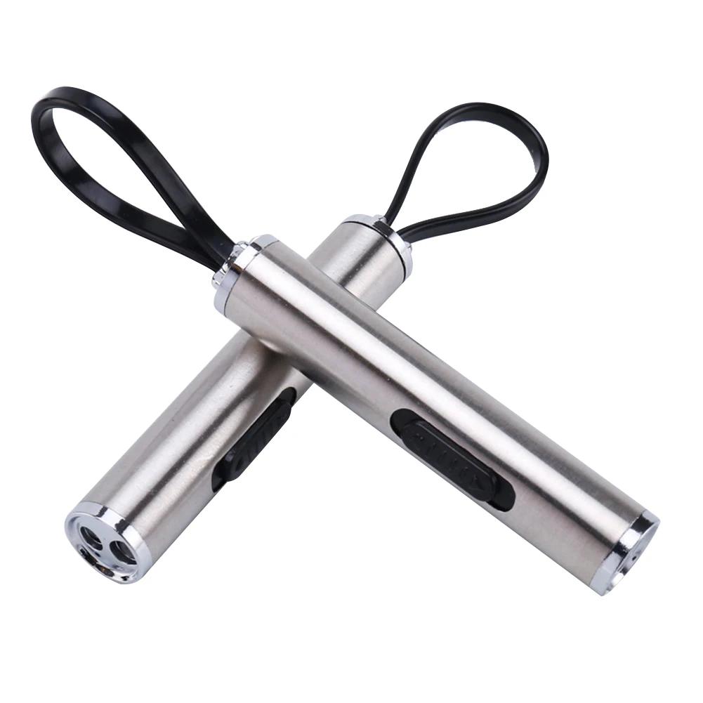 1-5pcs 2 in 1 LED UV Flashlight Battery Powered Portable Pen Light White+Purple Lamp Checker Detection Torch Ultraviolet Light