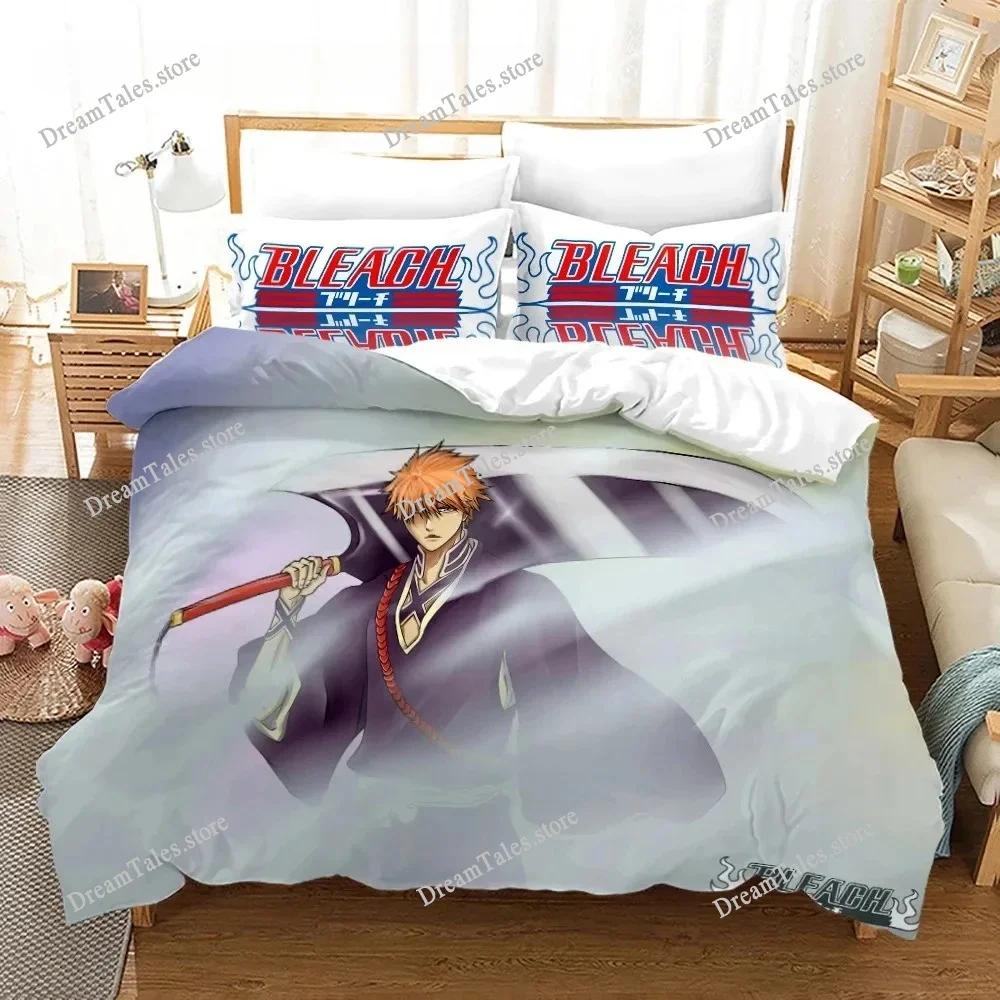 New Bleach Bedding Set Single Twin Full Queen King Size Bed Set Adult Kid Bedroom Duvet Cover Sets 3D Print Anime Bed Sheet Set