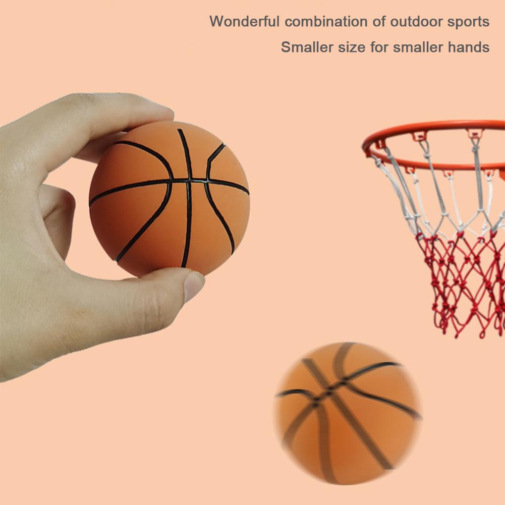 6cm High Elastic Mini Basketball Rubber Small Inflatable Basketball Soft Mini Sports Basketball Family Parent-Child Games