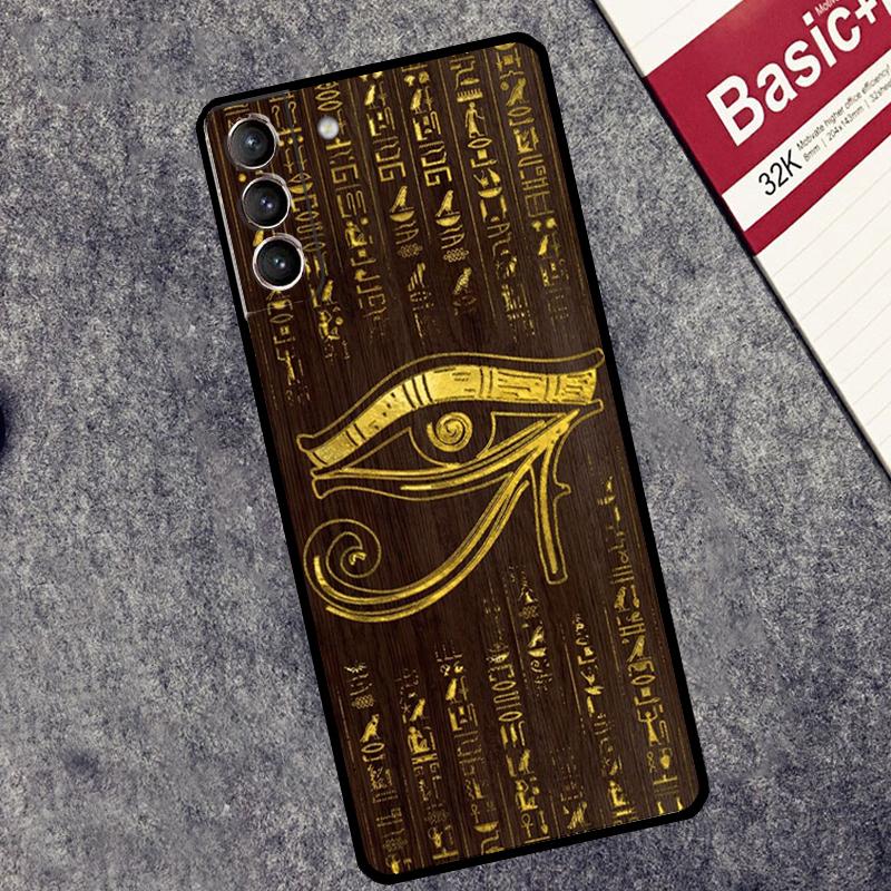 Sacred Eye of Horus Egypt Fresco Cover For Samsung Galaxy S24 Ultra S23 S22 S20 S21 FE S8 S9 S10 Plus Note 10 20 Ultra Case