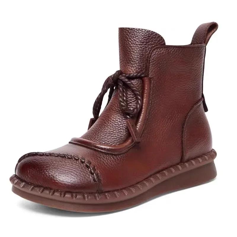 

Обувь для женщин Модные женские ботинки на шнуровке Повседневные ботинки Женские Ботинки до щиколотки с круглым носком Удобная обувь на плоской подошве 40