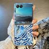 Cute Whale Pattern Transparent Case For Motorola Razr 60 50 40 Ultra Razr60 Razr50 Razr40 Shockproof Folding Hard PC Phone Cover
