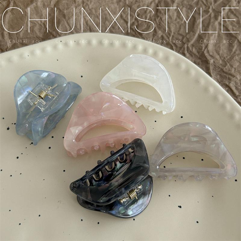 Elegant Korean High-End Acetate Claw Hair Clip for Women's Ponytails and Updos