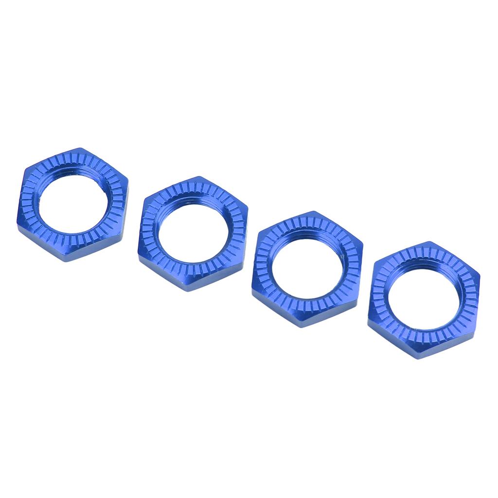 4PCS 17mm Aluminum Alloy Wheel Hex Hub Nut for 1 8 RC Model Car Upgraded AccessoryBlue
