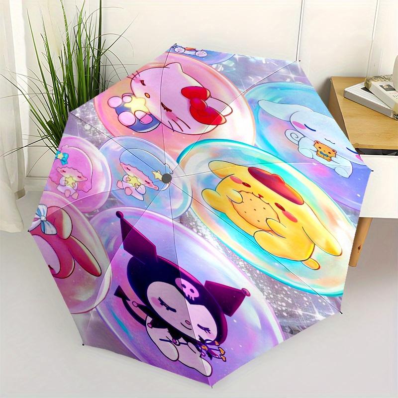 

Hello Kitty,Sanrio Characters Automatic Umbrella-Foldable, Durable 8-Bone Design, Compact and Stylish, Great for Camping, Halloween, Christm