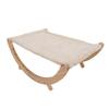 Wooden Cat Hammock Foldable Removable Breathable Slip Resistance Elevated All Seasons Cat Swing Bed