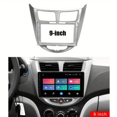 מסגרת פאשיה לרדיו 9 אינץ' מתאימה ל-HYUNDAI I-25 ל-Accent ל-VERNA 2010-2017 פאנל סטריאו GPS DVD ערכת דש לוחית