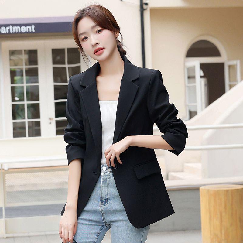 Women's Petite Spring 2024 Slimming Casual Blazer: Street Style Jacket