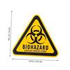 BUGUUYO 1pcs Biochemical Logo Sticker Dangerous Biohazards Symbol Biohazard Warning Label Metal Sticker Small