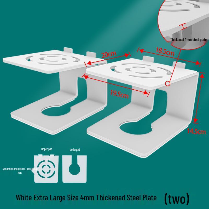Podwyższany Stojak na Głośniki Biurkowe z Grubą Płytą Stalową, Odporny na Wstrząsy, Antypoślizgowy