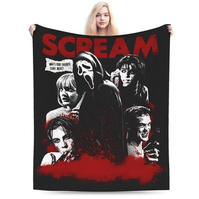 Scream Filmové Hororové Deky Kvalitní Měkká Přehozová Deka Zimní Dětská Pohovka Křeslo Pohovka Postel Novinka Přehoz na Postel
