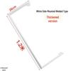 Black & White Clothing Store Stainless Steel Wall-Mounted Display Rack with Side Hooks and Shelving Brackets
