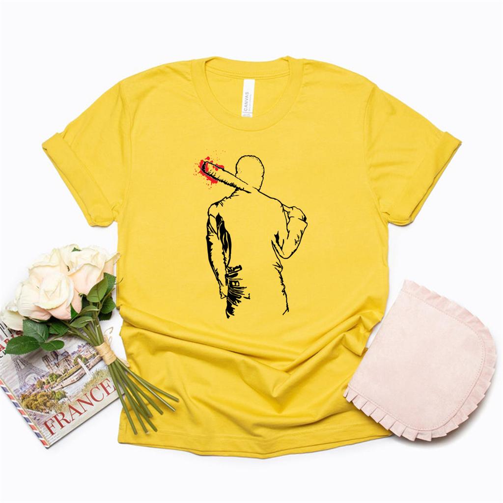 Negan Lucille T Shirt The Walking Dead Unisex TShirt Graphic T Shirts Unisex Short Sleeve Tshirts Cool Casual Streetwear Tops Tee