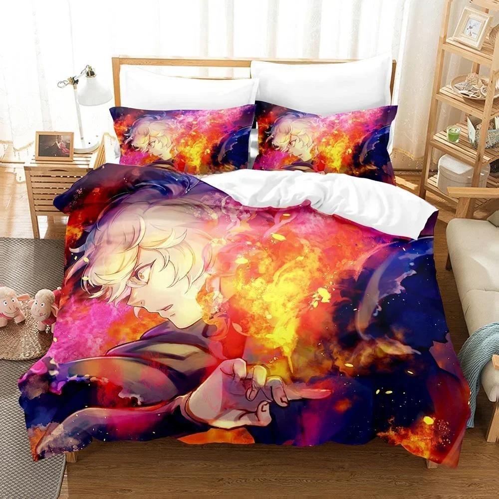 Fashion Anime Hell's Paradise: Jigokuraku Bedding Set Cartoon Three-piece Set Adult Kid Bedroom Duvet Cover Sets Home Textiles