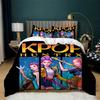 Kpop Bedding Set 3Pcs Soft Comfortable Duvet Cover Set Full Size Light-Weight Quilt Cover For All Season
