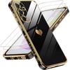 Case for Samsung Galaxy A54 5G, Electro Heart, Black + 2x 9H Glass