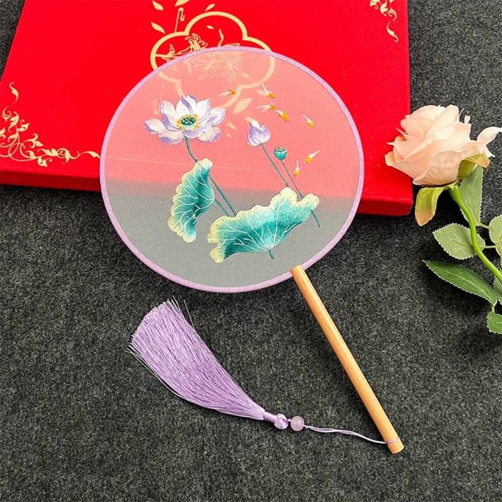 Handheld Embroidery Fan Chinese Style Silk Fan Ancient Chinese Style Fan  Home Decor