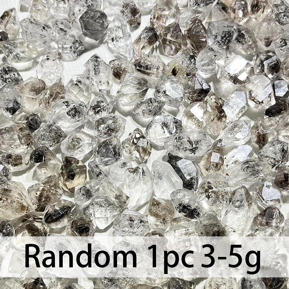 Natürlicher Herkimer-Diamant Weißer Kristall Mineral Energie Roher Stein Kristall Reiki Heilkristalle Kraft Heimdekoration 1-10G