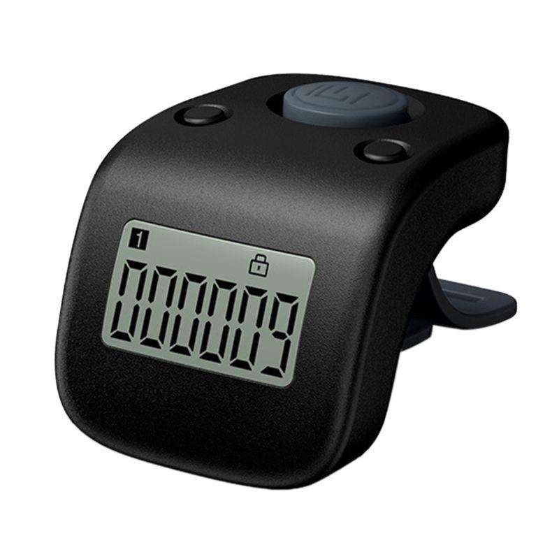 

1Pc Convenient Counter Digital LCD Finger Ring Tally Counter 6 Channel Counting 6 Digit Beads Prayer Counter чорний