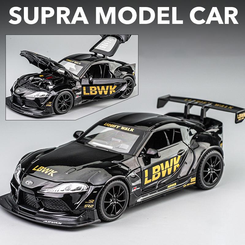 1/22 Toyota Supra GR LBWK Racing Car Toy Alloy Car Diecasts & Toy Vehicles Car Model Sound and Light Model Toys for Children