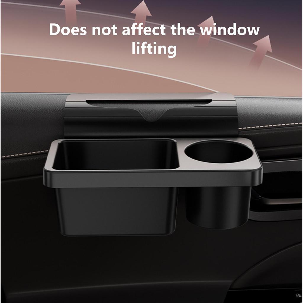 Car Cup Holder Phone Mount Organizer Auto Interior Storage Tray Door Window Pocket Rack Multifunctional Drink Holder Storage