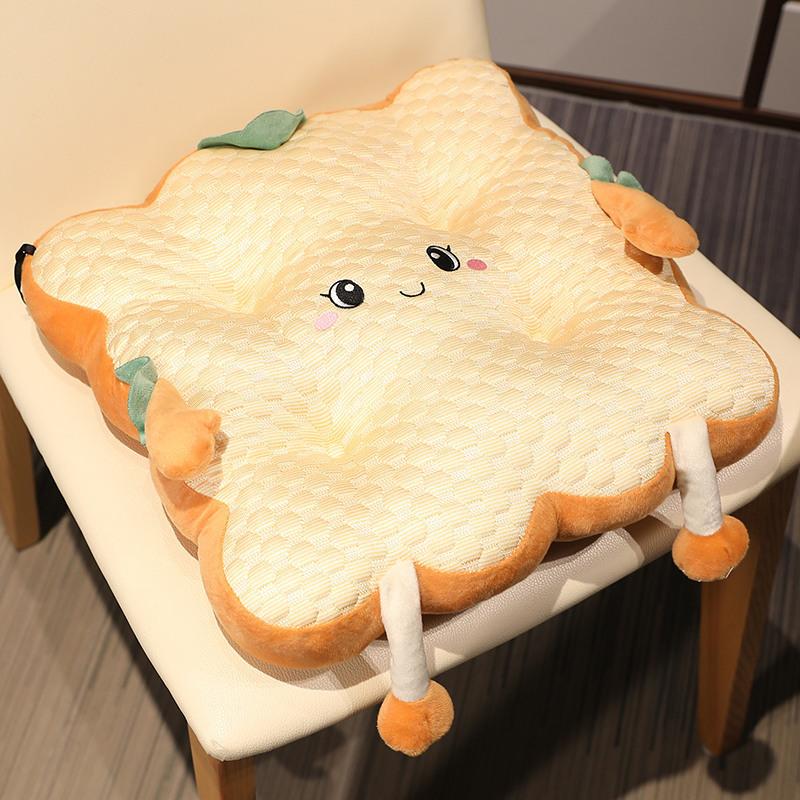 Summer Ice Ice Ice Doudou Toast Cushion Office Dormitory Cartoon Chair Cushion Chair Fart Cushion Sedentary Cushion