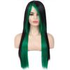 HAIRJOY Synthetische Haar Pruiken voor Vrouwen Lange Rechte Pruiken Zwart Rood Grappige Pruiken voor Dagelijks Kostuum Feest Cosplay Pruik