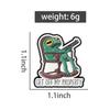 GET OFF MY PROPERTY Enamel Pins Cartoon Frog In Chair Brooches Lapel Badges Cute Funny Quotes Jewelry Gift for Friends