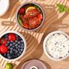 1Pcs Portable Lunch Box Stackable Leakproof Container Microwave Heating Round Shape Food Container for Office School