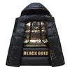 Mens Short Down Jacket Black Gold Style Loose Trendy Casual Couple Winter Outerwear