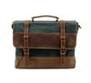 Waterproof Oil Wax Canvas with Leather Briefcase Retro Business Men's Bag Shoulder Messenger Portable Patchwork Bag