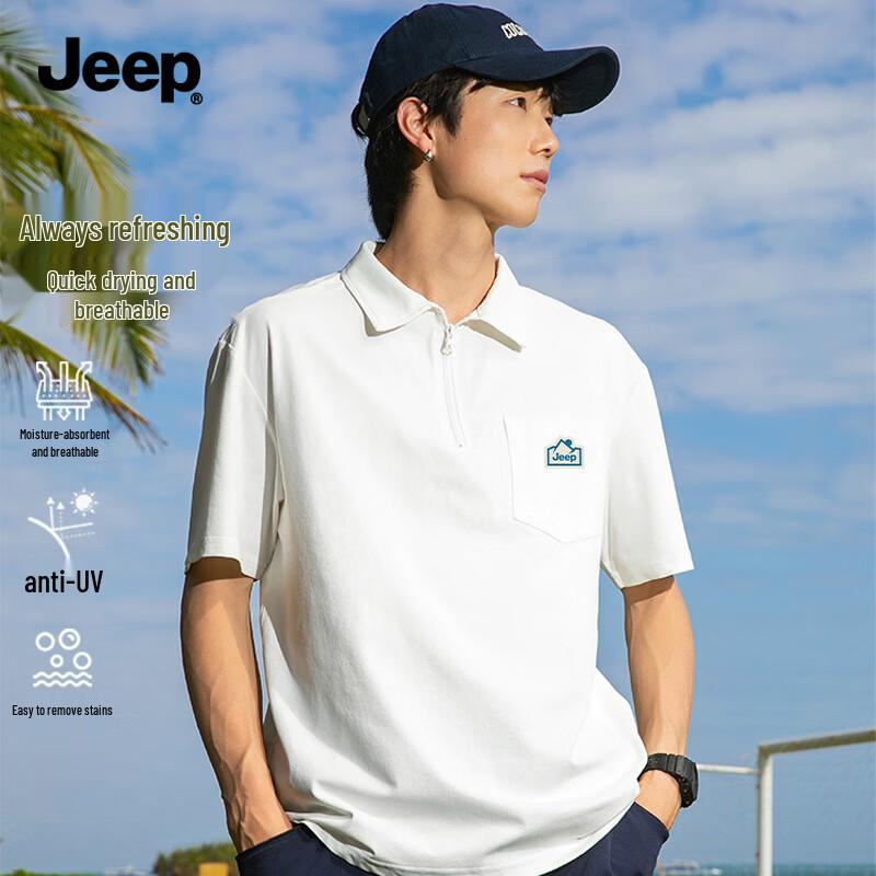JEEP Men s Sun Protection Quick-Dry Polo Shirt XL