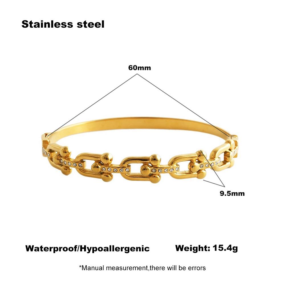 Модный позолоченный браслет с цирконами, римскими цифрами и инкрустацией бриллиантами золотой