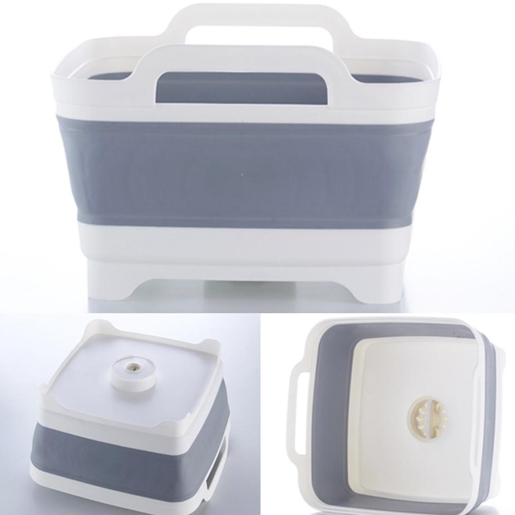 Washing Fruit Bowl Basket Vegetable Storage Holder Folding Drain Container Kitchen Accessories