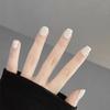 24Pcs French Lemon Yellow Full Cover Coffin False Nails With Glue Seamless Removable Press On Nail Tips For Women