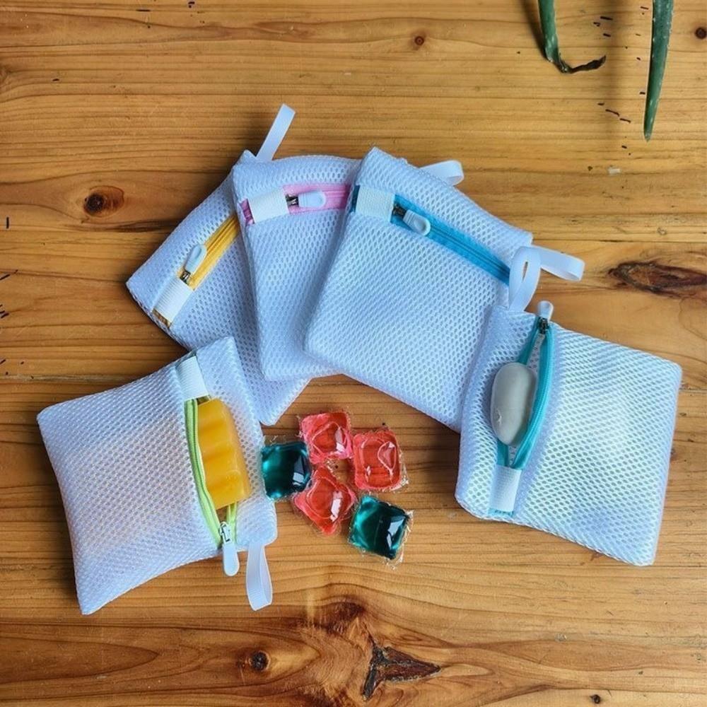 1Pc Bath Foaming Mesh Laundry Bag Square Clothing Storage Bag Washing Machine Clean Bags Bathroom