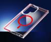 Fashion Clear Strong Magnetic MagSafe Phone Case for Samsung Galaxy S24 Ultra S24 Plus Color Bezel Protection Shockproof  Cover