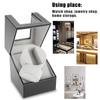 Single Automatic Mechanical PU Watch Winder Motor Wristwatch Holder  Black