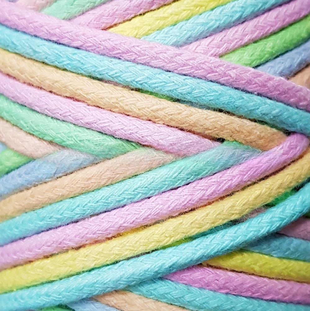 

Colored Rope Macrame Cords Twisted Soft Cotton Twine String Braided Twisted Cords 4.5mm for Bracelet Jewelry Wall Hangings
