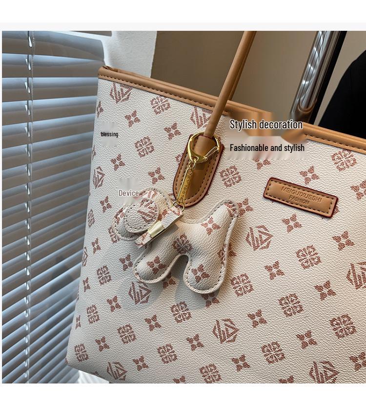 Women's Large Capacity Retro Floral Tote Bag - Luxury, Versatile Shoulder & Crossbody Style