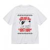 Women's T-shirt With Ironic Dog Graphic Unisex White 100% Cotton Tee Summer USA