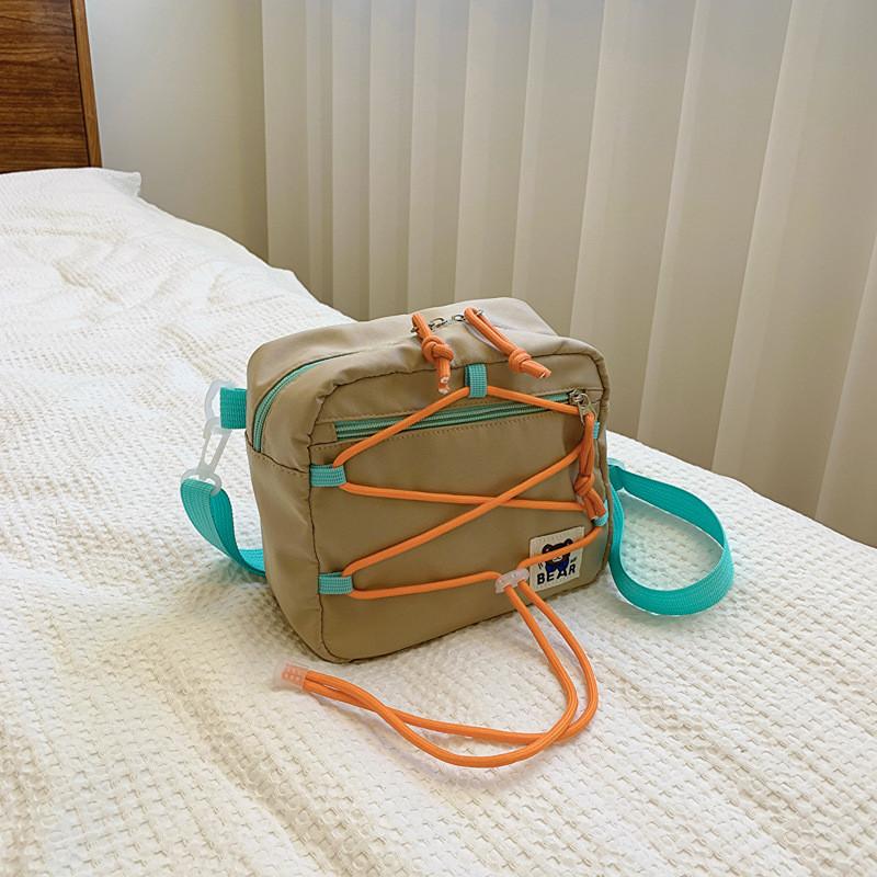 Стильная детская сумка через плечо для мальчиков и девочек Универсальная модная сумка на плечо хаки