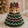 Kit de Ganchillo para Principiantes Kit de Árbol de Navidad Animal DIY Vaca de las Highlands Hilo Decorativo Lindo Manualidad con Hilo Perro Salchicha Gato Manualidades para Principiantes Festivo Hecho a Mano