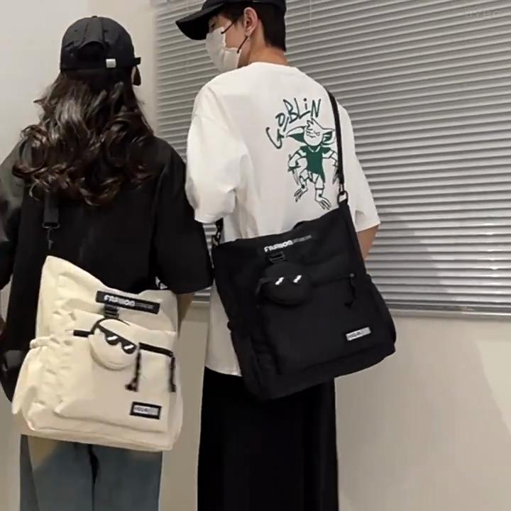 Large Capacity Bag Female Commuter Tote Bag Student Class Crossbody Bag Men's Nylon Bag