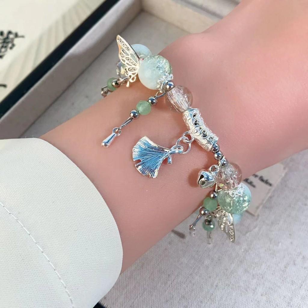 Exquisite Plated Alloy Butterfly And Ginkgo Leaf Bracelet Summer Collection
