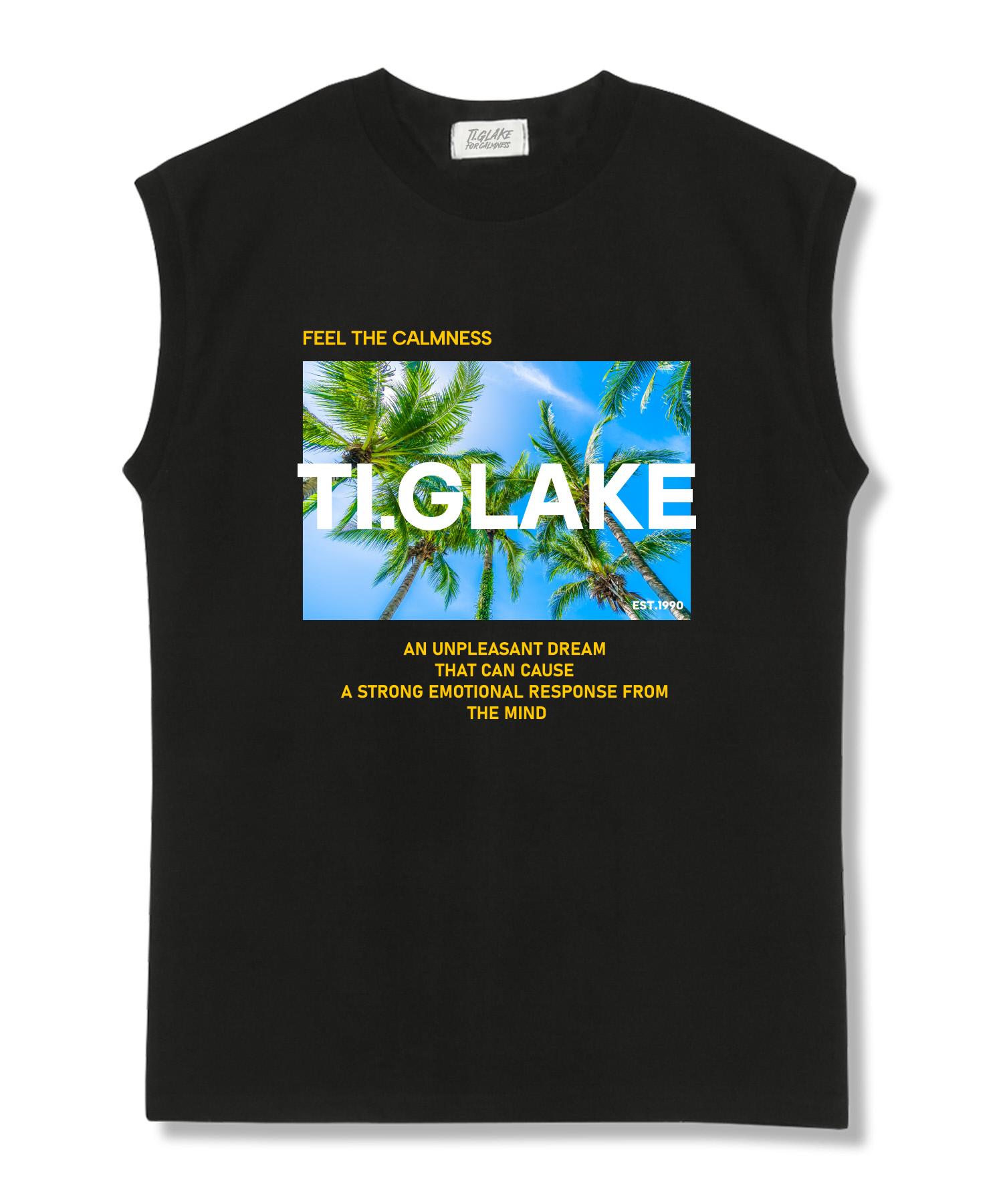 Tee Glake Vacation Spot Oversized Sleeveless T-Shirt Black L