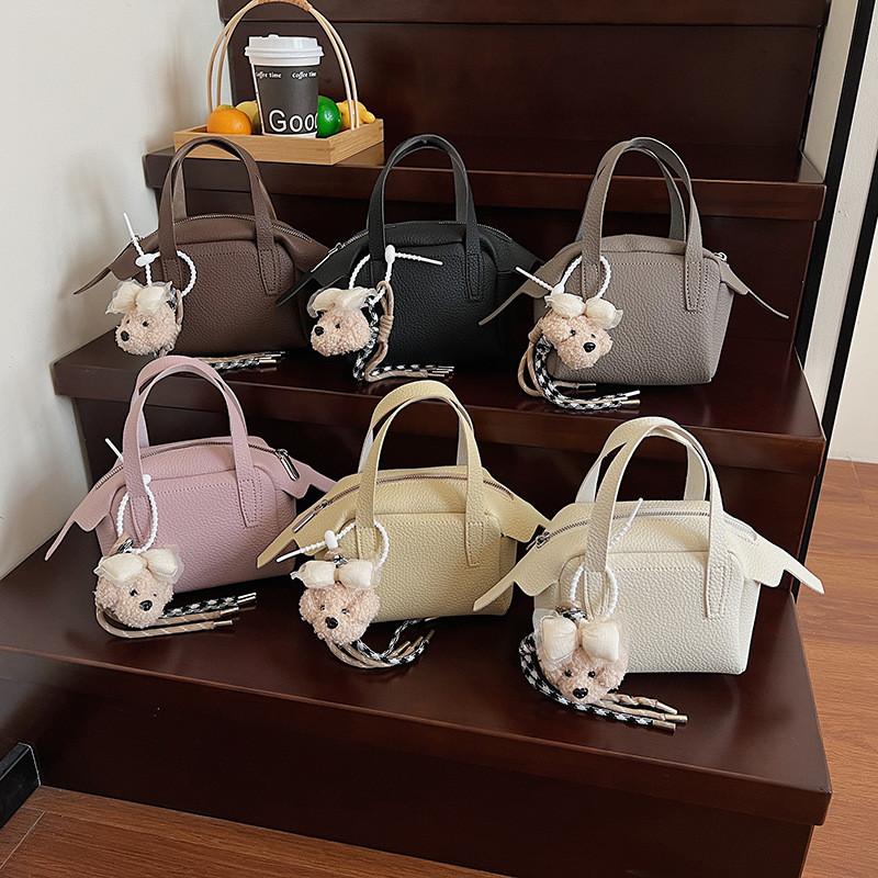 Minimalist Solid Color Pu Handheld Small Square Bag For Daily Casual And Commute